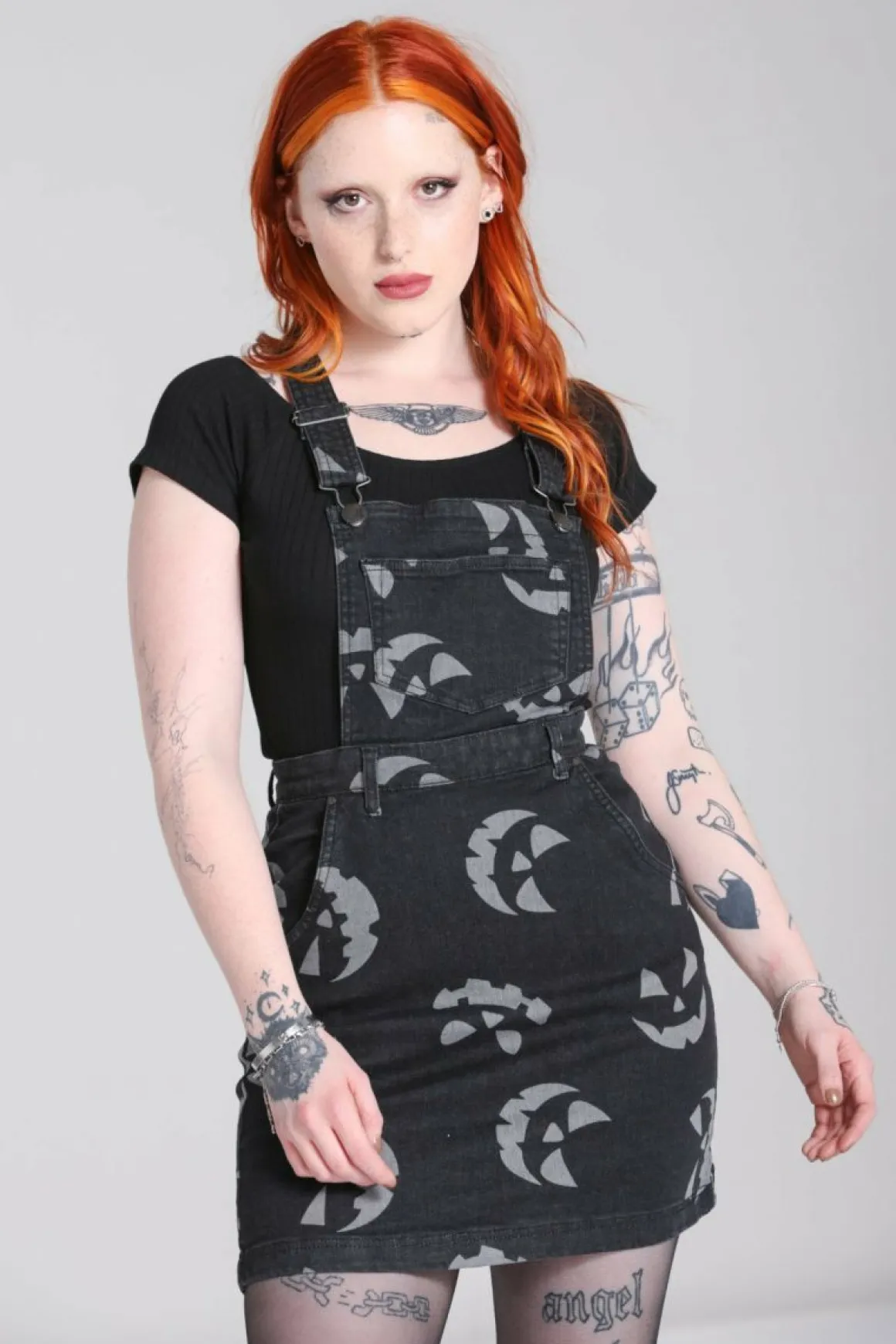 Jack-O-Lantern Pinafore Dress