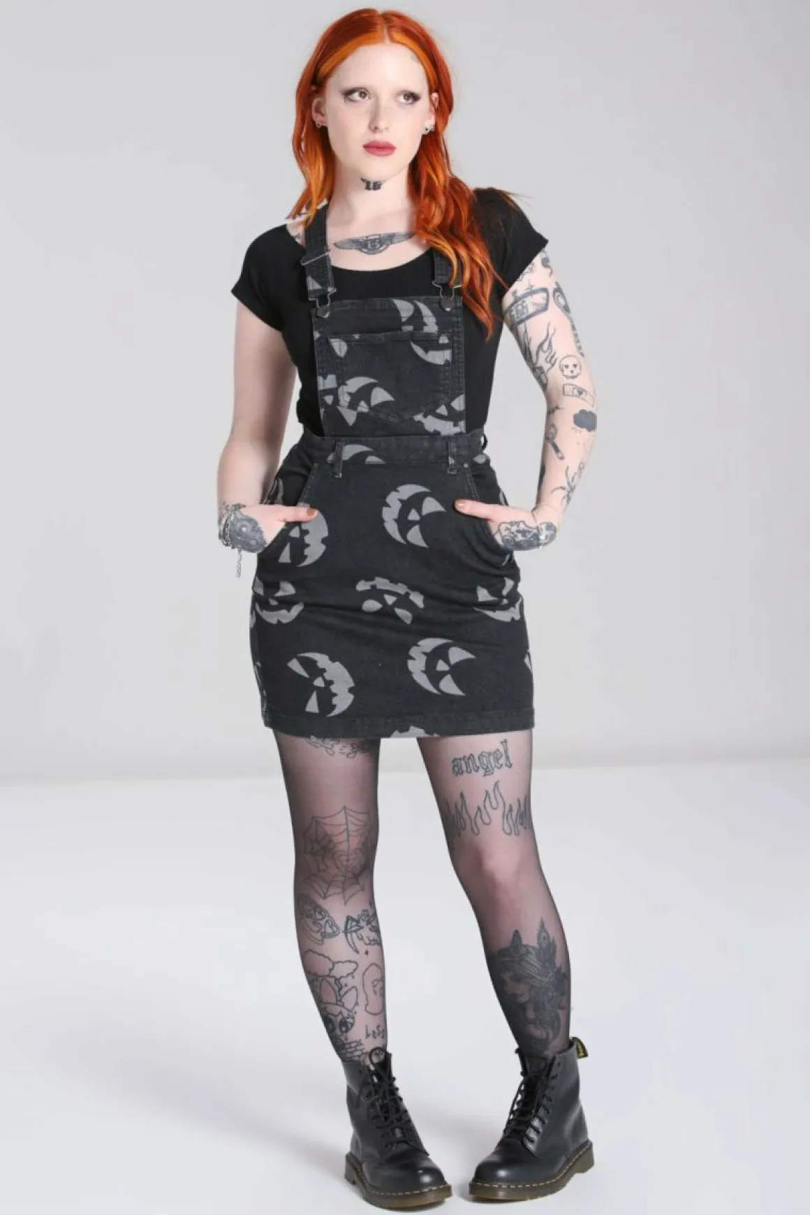 Jack-O-Lantern Pinafore Dress