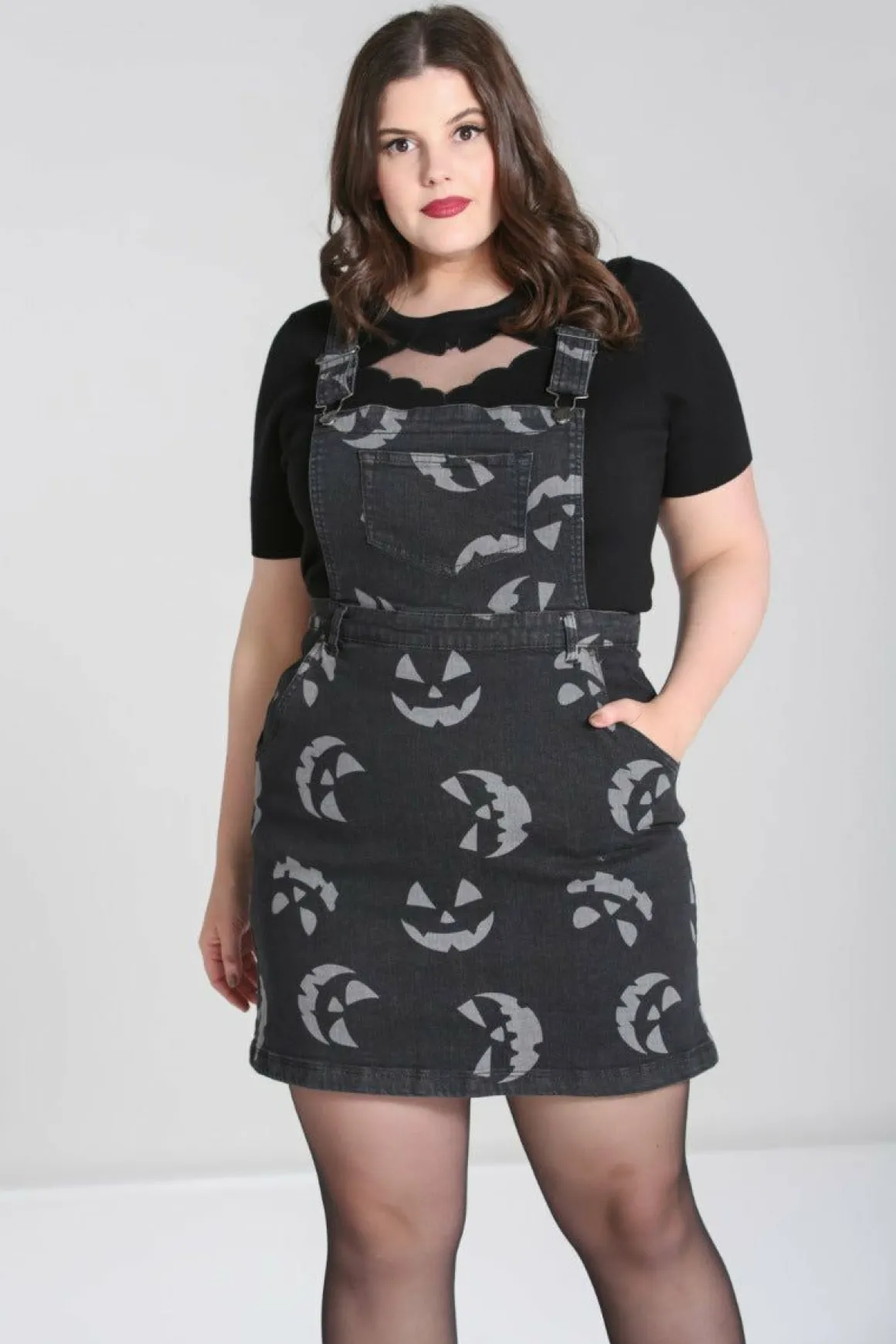 Jack-O-Lantern Pinafore Dress
