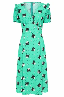 Love Cats Midi Dress