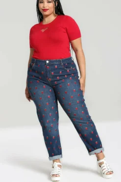 Strawberry Denim Jeans