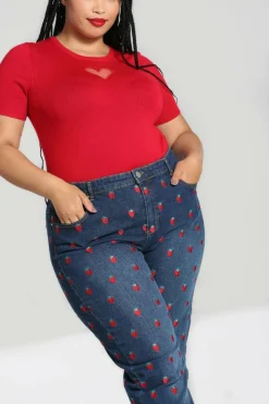Strawberry Denim Jeans